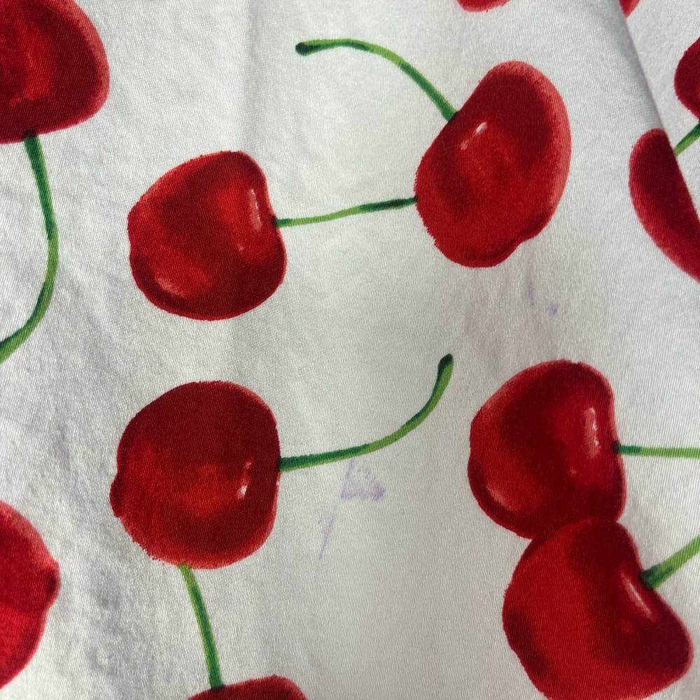 Vintage ixia Red Cherry Print Dress - Picture 6 of 8